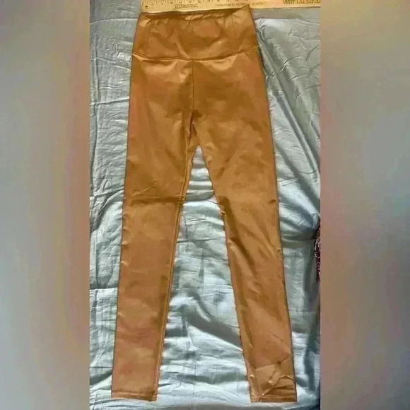 Bagatelle Women Brown Faux Leather Pants XS - Picture 2 of 7